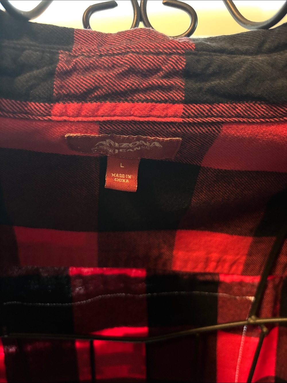 Handmade one of a kind distressed Black Buffalo Plaid Flannel Shirt - Picture 4 of 5